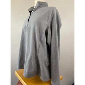 Women's Lands'End XL Fleece Therma Check 1/4 ZIp